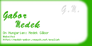 gabor medek business card